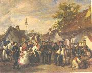 Miklos Barabas The Arrival of the Daughter in law oil painting reproduction
